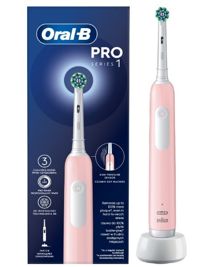 Električna zobna ščetka ORAL-B PRO 1, roza