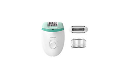 Epilator PHILIPS Satinelle Essential s kablom BRE245/00, belo-zelen