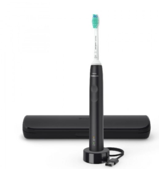 Električna zobna ščetka PHILIPS HX3673/14, sonična, z aplikacijo, črna