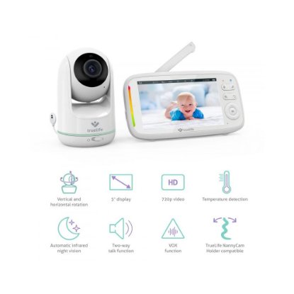 Otroški monitor TRUELIFE NannyCam R5, zaslon 5", avdio in video, do 300m