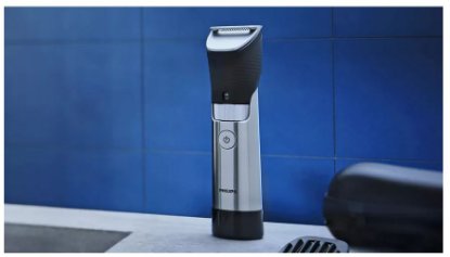 Brivnik PHILIPS BT9810/15, brezžičen, vodoodporen, 120 min, inox-črn