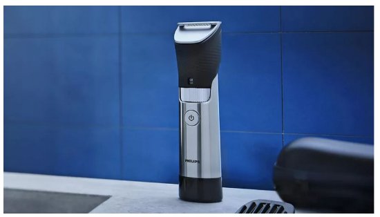 Brivnik PHILIPS BT9810/15, brezžičen, vodoodporen, 120 min, inox-črn