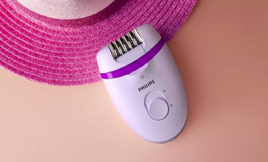 Epilator PHILIPS Satinelle Essential s kablom BRE275/00, belo-rožnat