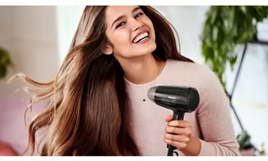Sušilnik za lase PHILIPS BHC010/10, potovalni, 1200 W, črn
