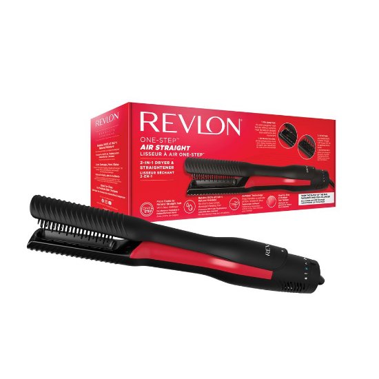 Likalnik za lase REVLON One-Step Air Straight, 2v1, sušilec, črna