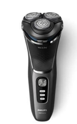Brivnik PHILIPS S3343/13, brezžična uporaba, za mokro in suho britje, črn