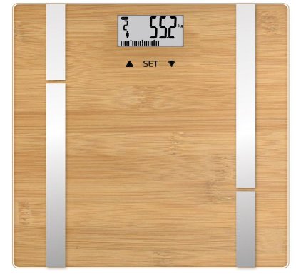 Osebna tehtnica TERRAILLON Bamboo Fit, z analizo telesne mase, 180 kg