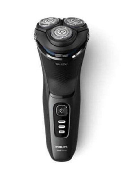 Brivnik PHILIPS S3244/12, brezžična uporaba, za mokro in suho britje, črn