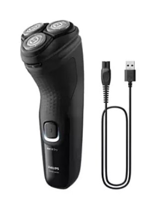 Brivnik PHILIPS X3001/00, brezžična uporaba, za mokro in suho britje, črn