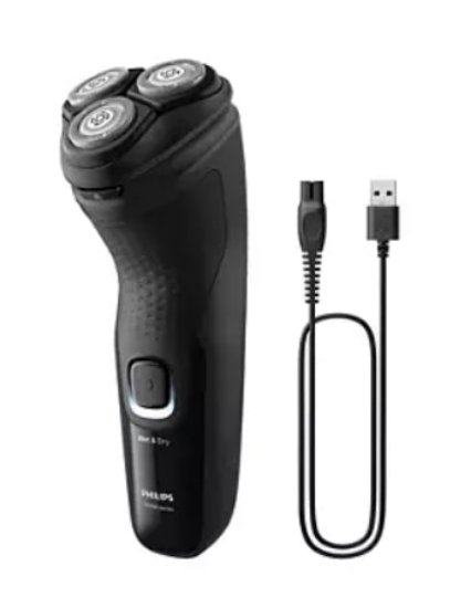 Brivnik PHILIPS X3001/00, brezžična uporaba, za mokro in suho britje, črn