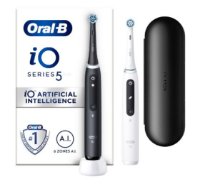 Električna zobna ščetka ORAL-B iO5, Duopack, črna in bela