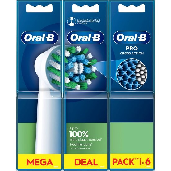 Nadomestne glave zobne ščetke ORAL-B Cross Action 6CT
