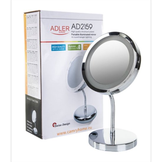 Ogledalo z osvetlitvijo ADLER AD2159, LED, 3x povečava