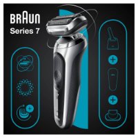 Brivnik BRAUN SERIJA 7 71-S7200CC, brezžičen, za mokro in suho britje, srebrn