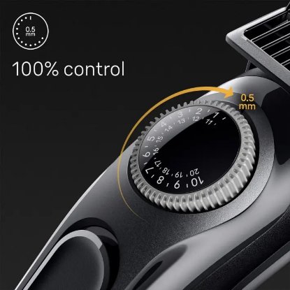 Prirezovalnik/škarje BRAUN BT3420, 4 nastavki, lase, brada, črn