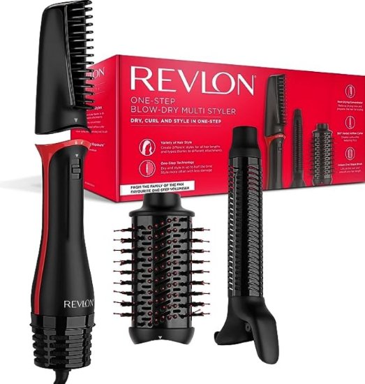 Multi-styler REVLON Salon, 3 nastavki, črn
