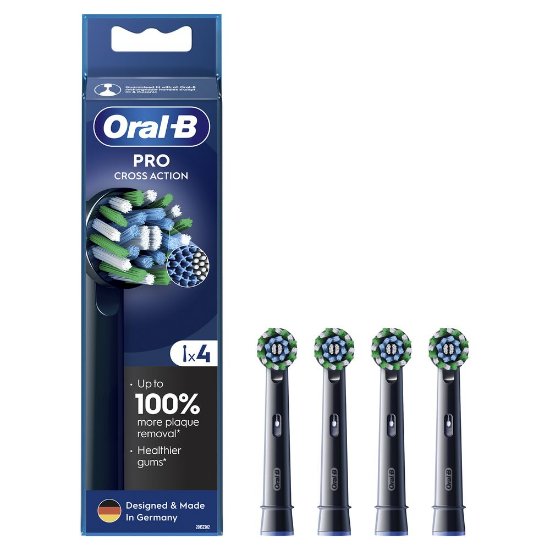 Nadomestne glave zobne ščetke ORAL-B EB 50-4 Cross Action Black