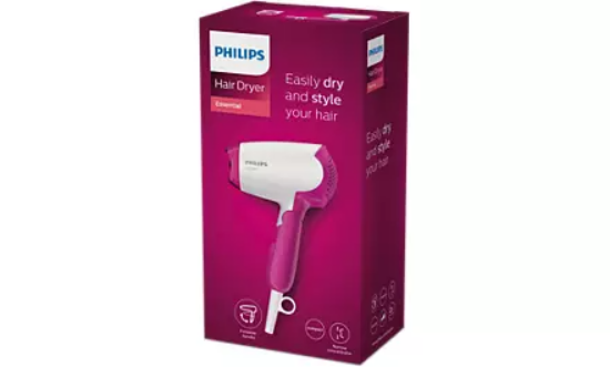 Sušilnik za lase PHILIPS BHD003/00, 1400 W, zložljiv ročaj