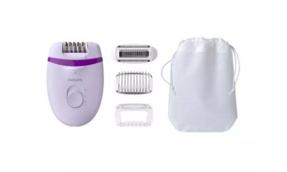 Epilator PHILIPS Satinelle Essential s kablom BRE275/00, belo-rožnat