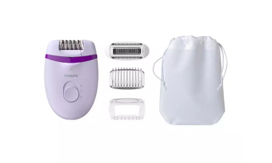 Epilator PHILIPS Satinelle Essential s kablom BRE275/00, belo-rožnat