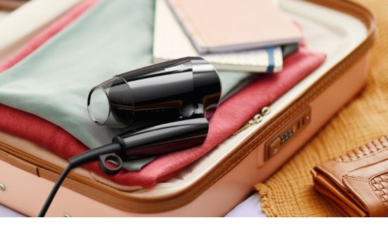 Sušilnik za lase PHILIPS BHC010/10, potovalni, 1200 W, črn