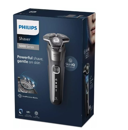 Brivnik PHILIPS S5887/10, za mokro in suho britje, moder