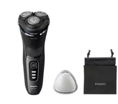 Brivnik PHILIPS S3244/12, brezžična uporaba, za mokro in suho britje, črn