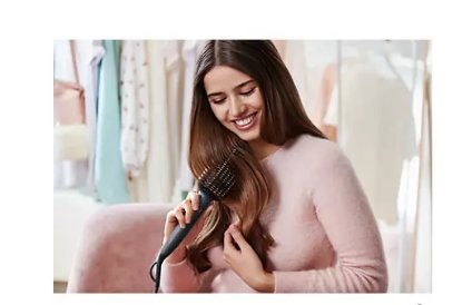 Krtača za lase PHILIPS BHH885/00, ogrevana krtača za ravnanje, modra