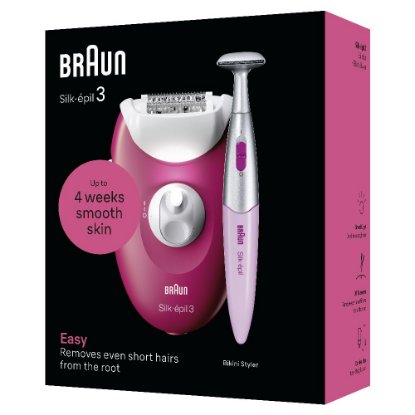Epilator BRAUN SE3-202, Silk-epil, roza