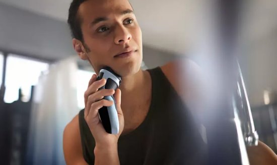 Brivnik PHILIPS X3003/00, brezžična uporaba, za mokro in suho britje, svetlo moder