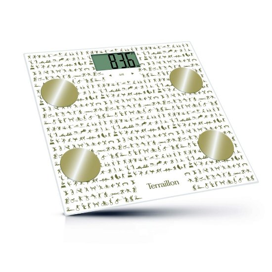 Pametna tehtnica TERRAILLON Body Athlete Connect, do 160kg, bela