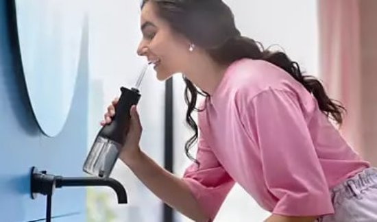 Ustna prha PHILIPS HX3826/33, črna