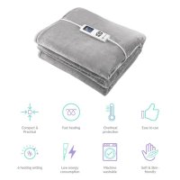 Električna odeja TRUELIFE HeatBlanket 1813, 160W, 180x130 cm, siva