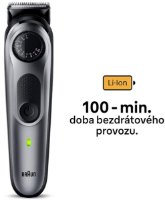 Prirezovalnik/škarje BT 5440 + 5 nastavkov, lase, brada, siv