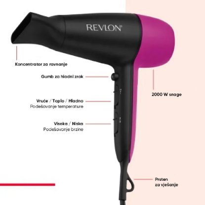 Sušilnik za lase REVLON Easy Heat, 2000 W, črn