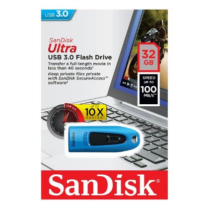 USB ključek 3.0 FLASH DRIVE, 32GB, SANDISK Ultra, SDCZ48-032G-U46B, modri