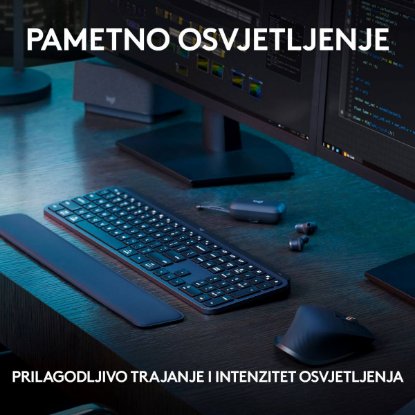 Tipkovnica LOGITECH MX Keys S, brezžična, Bluetooth, črna