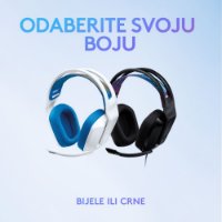 slušalke LOGITECH Gaming G335, bijelo-modre