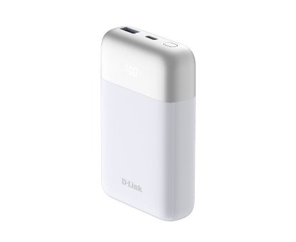 Prenosni USB polnilnik D-LINK PowerBank DPP-101, 10000 mAh, 1x USB-C, 1x USB-A, bel
