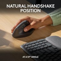 Komplet tipkovnica + miška LOGITECH Wave Keys + Lift, ergonomski, brezžični, črn