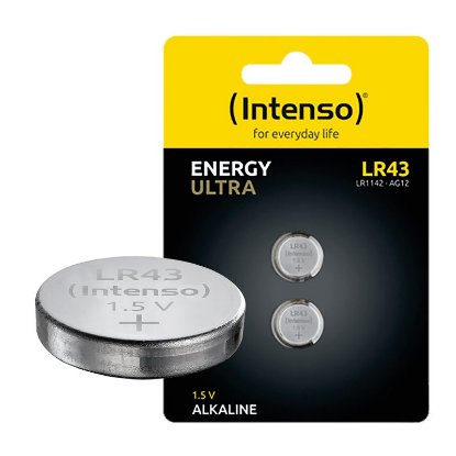 Baterije INTENSO LR43, alkalne, 1.5 V, 85 mAh, 2 kosa