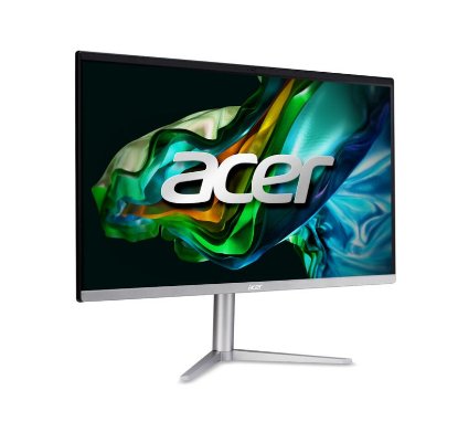 Računalnik AiO ACER Aspire C24-1300 DQ.BL0EX.00L / 23,8" FHD IPS, Ryzen 5 7520U, 16 GB, 512 GB SSD, AMD Radeon Graphics, WiFi, tipkovnica, miš, brez operacijskega sistema, srebrn