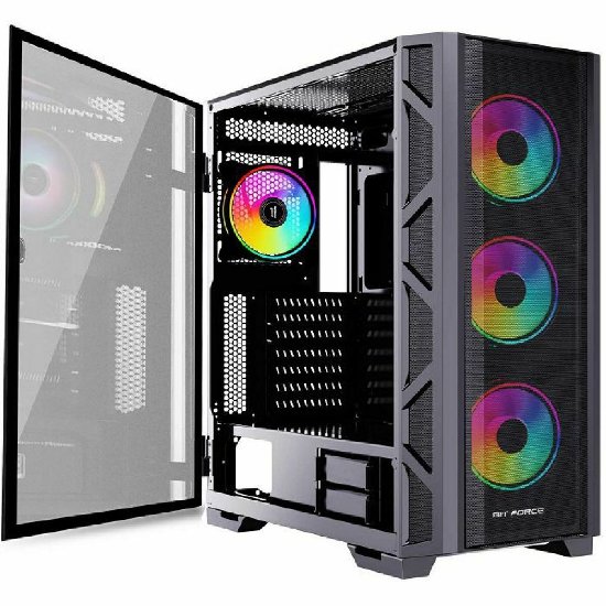 Ohišje BIT FORCE GIANT ARGB-C-TG4, E-ATX, USB-C, RGB, črno, window, brez napajalnika
