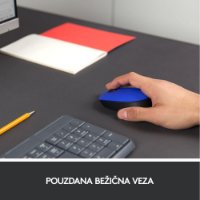 Miška LOGITECH M171, optična, brezžična, modra