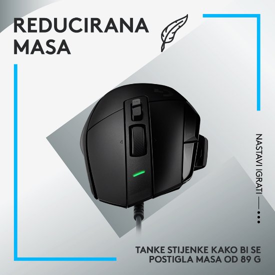 Miška LOGITECH Gaming G502 X, optična, 25600dpi, črna, USB