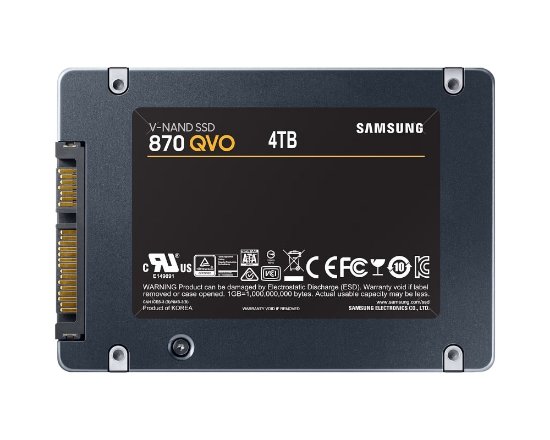 SSD 4TB SAMSUNG 870 QVO Basic, MZ-77Q4T0BW, SATA 3, 2.5", 560/530 MB/s
