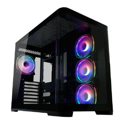 Ohišje LC POWER 8001B Pro-Storm Dark, MIDI, ATX, bez napajalnika, črno