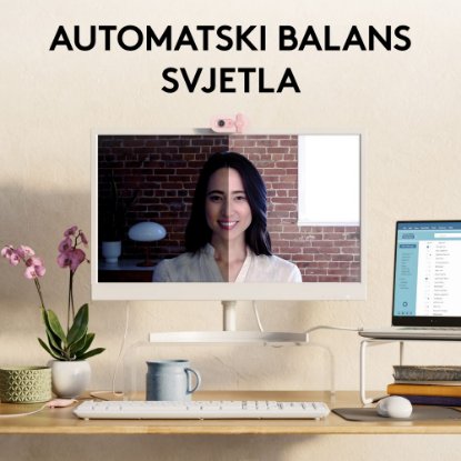 Web kamera LOGITECH Brio 100, roza