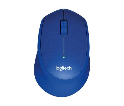 Miška Logitech M330 Silent plus, optični, 1000dpi, brezžična, modra, USB