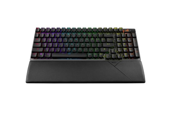 Tipkovnica ASUS ROG Strix Scope II 96 Wireless, RGB, mehanička, US Layout, brezžična, USB, BT, črna